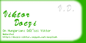 viktor doczi business card